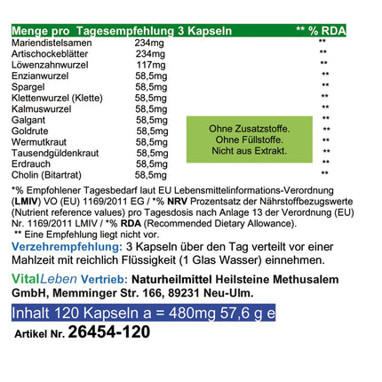 LIVER Vital 12 augi un rūgtās vielas + aknu vitamīns HOLĪNS 360 (3x120) aknu kapsulas - atkritumu iznīcināšana JŪSU organismā + pienene, artišoki, mārdadzis... tīra DABA - BEZ PIEDEVĀM. 26454-3