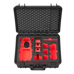 TomCase Travel Edition maciņš DJI Mavic 3 / Mavic 3 Pro / Mavic 3 Classic, DJI RC / RC Pro kontrolierim un daudziem piederumiem - akumulatora uzlāde maciņā, ūdensizturīgs āra maciņš IP67 (melns-sarkans)