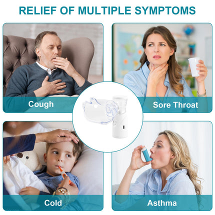 Zema trokšņa inhalatora smidzinātājs, inhalatora inhalācijas ierīce pieaugušajiem un bērniem, inhalatora inhalatora smidzinātājs, inhalatora smidzinātājs, pārnēsājams inhalatora smidzinātājs lietošanai mājās
