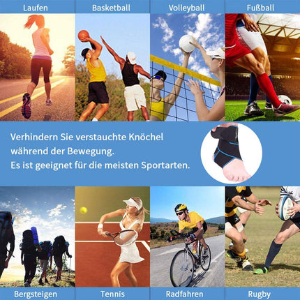 Teylam potītes ortoze, regulējama potītes ortoze, elastīga potītes ortoze, īpaši plāna pēdas ortoze, skriešanas futbolam, labā un kreisā potīte (zila)