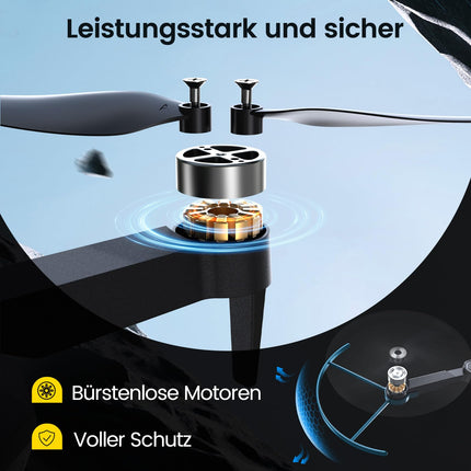DEERC drons ar 1080P kameru bērniem, RC kvadrokopters D75, salokāms ar Wifi pārraidi, ilgs lidojuma laiks, bezsuku motors, augstuma noturēšana, vienas atslēgas iedarbināšanas drona spēles dāvana iesācējiem zēniem, C0