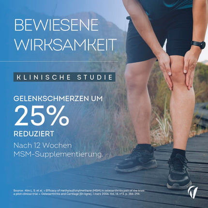 MSM 2000 mg ar C vitamīnu - 99,9% tīra MSM - 365 vegānas tabletes - Laboratorijā pārbaudīts, bez nevēlamām piedevām - Vitavea