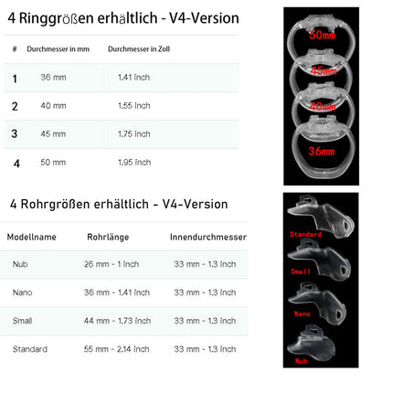 ZWFUN sveķu šķīstības būris-V4 modelis ar 4 gredzeniem, vīriešu šķīstības ierīču komplekts, šķīstības josta, dzimumlocekļa būris, dzimumlocekļa gredzens, verdzības josta pieaugušajiem (rozā-izciļņa)
