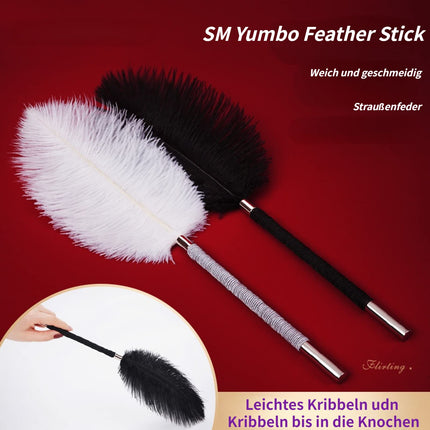 Erotiska spalva - SM Flirting Tempting Feather, Pāru erotiskie produkti Mazas seksa rotaļlietas verdzības seksam, Erotiska kutināšana, Melna (Melna)