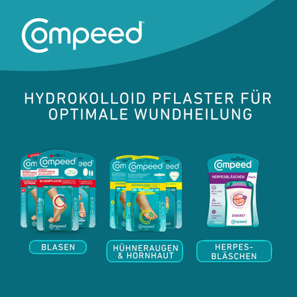 Compeed Blister Plasters Extreme – hidrokoloīdie plāksteri īpaši spēcīgai aizsardzībai pret tulznām uz papēžiem, 6 gabali (1 iepakojums)