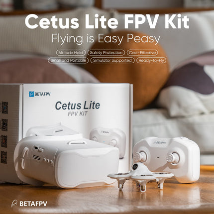 BETAFPV Cetus Lite FPV drona komplekts bērniem ar augstuma noturēšanas pašaizsardzību, 2 ātruma režīmiem, simulatora atbalstu, lidojumam gatavs komplekts FPV iesācējiem, lai sāktu lidot telpās