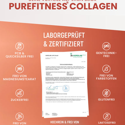 Purefitness Verisol® kolagēna pulveris 450 g [1.3. KLASE] ar BEAUTY formulu - patentēts Verisol® kolagēna peptīds - kolagēna pulveris ar hialuronskābi, biotīnu un C vitamīnu