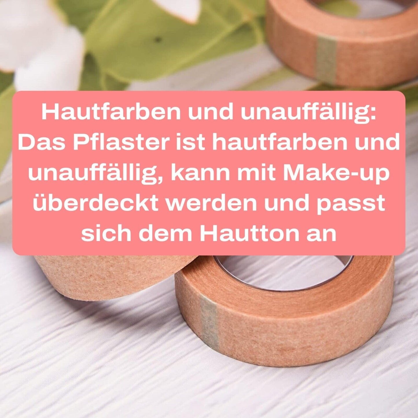 3M mikroporu lentes neausta plāksteris ādas krāsai ar uzklāšanas uzgaļiem no P-Beauty - medicīniskā līmlente skropstu pieaudzēšanai, ādas plāksteris hipoalerģisks, elpojošs, ūdensnecaurlaidīgs (1,25 cm x 9,14 m, 1 rullis)