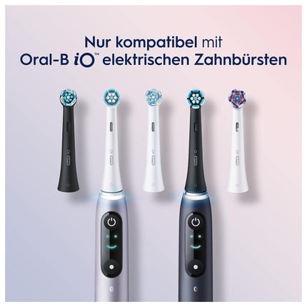 Oral-B iO maigi tīrošas birstes uzgaļi elektriskajai zobu birstei, 6 uzgaļu iepakojums, maiga zobu tīrīšana, zobu birstes uzgalis Oral-B iO zobu birstēm, iepakojums, kas piemērots ievietošanai pastkastītē