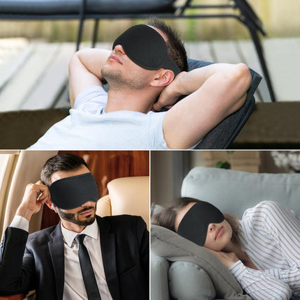 Gritin 3D miega maska ​​sānu gulētājiem, uzlabota elpojoša miega maska ​​ar regulējamu elastīgo siksnu, gaismas bloķēšana, ērta un ergonomiska acu maska ​​vīriešiem un sievietēm, 2 ausu aizbāžņu pāri