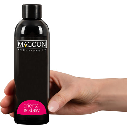 Magoon Oriental Ecstacy Oil – uzbudinošas kvalitātes eļļa sievietēm un vīriešiem, maiga seksuālā bauda, ​​stimulējošs aromāts, ādai draudzīga, 200 ml