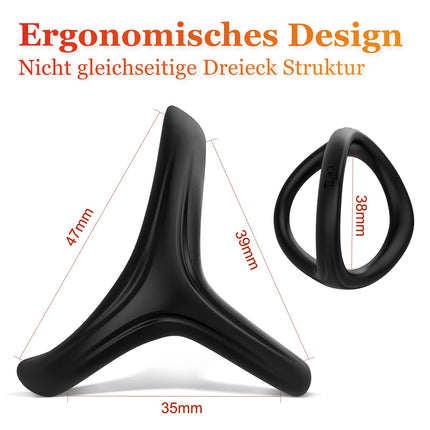 Dreieckiger Penisringe Sex Spielzeug für die Männer Extrem - Premium Silikon Penisring mit Hodenring Gürtel, Dehnbare Cockringe für Männer Zeitverzögerung Erotisches Sexspielzeug für Paare Extrem Sex