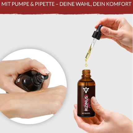 Heldengrün® ORGANISKĀ rīcineļļa matiem [100% DABĪGA] - Rīcineļļa - Dermatoloģiski pārbaudīta - Aukstā spieduma rīcineļļa - Matu, skropstu, uzacu un bārdas stiprināšanai