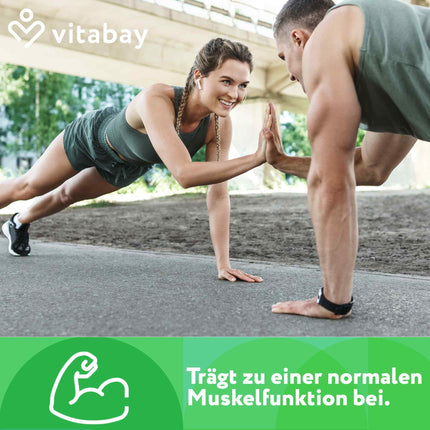 Vitabay magnija malāts 1000 mg augsta deva - 180 tabletes vegāns un laboratoriski pārbaudīts - magnija augstas devas kapsulas - veicina normālu enerģijas metabolismu un normālu muskuļu darbību
