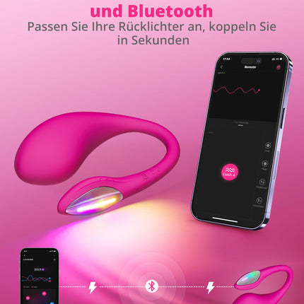 LOVENSE Lush 4 - Tālvadības G-punkta vibrators ar LED gaismu sievietēm, ūdensizturīgs, vadība ar lietotni