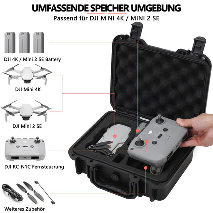 Pārnēsājama ūdensnecaurlaidīga pārnēsāšanas soma DJI mini 4K/DJI Mini 2 SE dronam un DJI Mini 2 piederumiem (tikai soma)