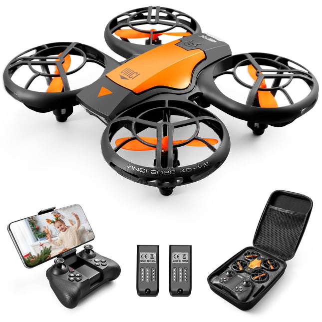 4DRC mini drons ar 720P HD kameru bērniem, FPV 2.4G WiFi, uzlabots propellera aizsargs, 3D apgriešana, cīņas režīms, gravitācijas indukcija, augstuma noturēšana, bezgalvas režīms, pacelšanās/nosēšanās ar vienu taustiņu.