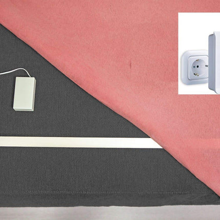 Pratoline bezvadu gultas malas sensors - aprūpes palīglīdzeklis - ar akumulatora radio uztvērēju, tīkla un mobilo - 60 cm x 22 mm x 2 mm - demences kritiena novēršana - gultas malas trauksmes signāls
