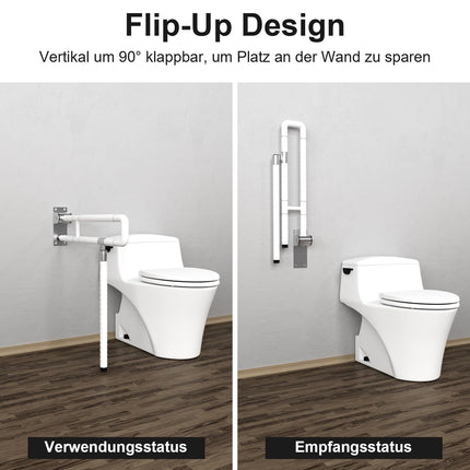 Vigevee sienas atbalsta roktura atbalsta palīglīdzeklis WC satvēriena stienis 60CM tualetes balsts saliekams rokturis neslīdošs senioriem saliekams tualetes stāvēšanas palīglīdzeklis sienas stiprinājums līdz 150 kg