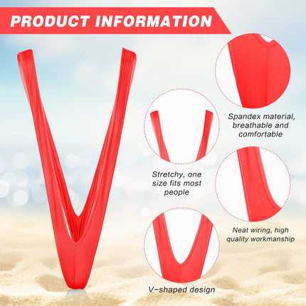 Neer vīriešu string Mankini smieklīgi Borat Thong peldkostīmi Ziemassvētku V formas peldkostīms (sarkans, klasisks)