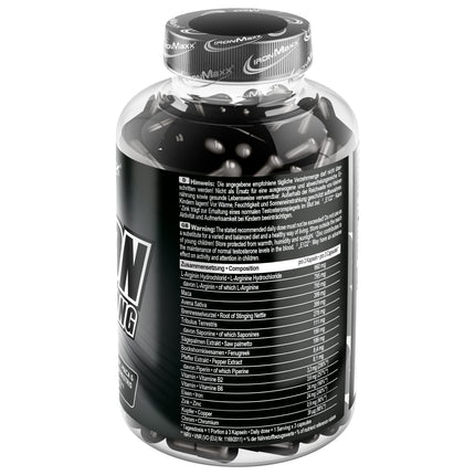 IronMaxx Teston Muscle Blaster - 180 kapsulas | ar L-arginīnu | Augstas devas muskuļu atbalsts | Veicina asinsriti un skābekļa piegādi muskuļiem