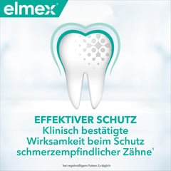 elmex Sensitive zobu pasta 2x75ml – maiga zobu tīrīšana un aizsardzība jutīgiem zobiem – klīniski pierādīta stipru zobu uzturēšanai un aizsardzībai pret kariesu