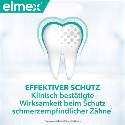 elmex Sensitive zobu pasta 2x75ml – maiga zobu tīrīšana un aizsardzība jutīgiem zobiem – klīniski pierādīta stipru zobu uzturēšanai un aizsardzībai pret kariesu