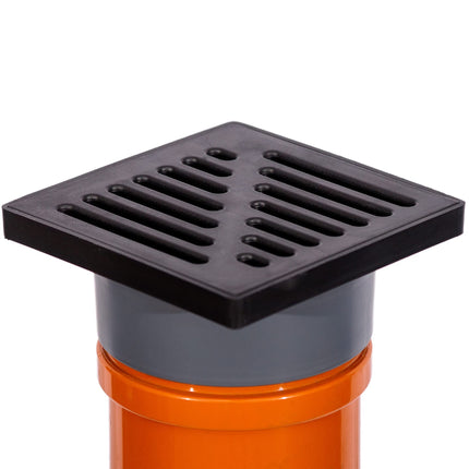 SpeedPlant lietus ūdens infiltrācijas šahta 110 mm x garums 1 m - drenāžas caurule pagalma noteka grīdas noteka 15 x 11 cm - plastmasas terases lietus ūdens infiltrācijas kaste - drenāžas infiltrācijas šahta lapu aizsardzība