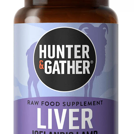 Hunter &amp; Gather jēra aknas 90 kapsulas | Uztura bagātinātājs, kas ražots no brīvās turēšanas, ar zāli barotas Islandes jēra gaļas | 100% neapstrādātas, liofilizētas jēra aknas | Bez GMV barošanas, antibiotikām vai hormoniem