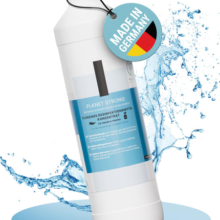Planet Strong® - 1 l bezalkoholisks dezinfekcijas koncentrāts rokām, virsmām un ādai - Pret baktērijām, vīrusiem, sporām, sēnītēm, raugu, pelējumu un nepatīkamām smakām | Pudele (Halal un Kosher)