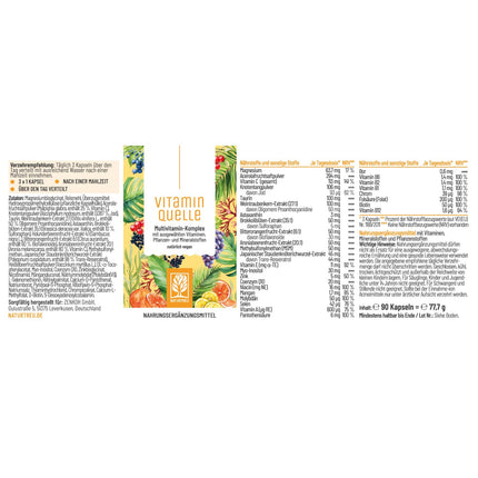 Viss vienā multivitamīnu un minerālvielu komplekss - 35 vērtīgi AZ vitamīni un minerālvielas - Multivitamīnu kapsulas ar augstu devu - Vegāns un bez nevajadzīgām piedevām