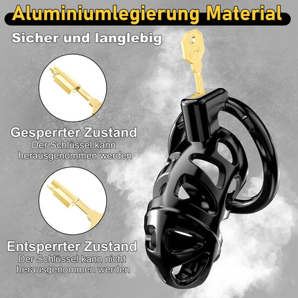 Gethorny atjaunināts dzimumlocekļa būris šķīstības būris erotiska seksa rotaļlieta pāriem - 3D dzimumlocekļa būra šķīstības jostas seksa rotaļlieta vīriešiem ar 3 dzimumlocekļa gredzeniem neredzamiem dzimumlocekļa ierobežojumiem un sasaistīšanai