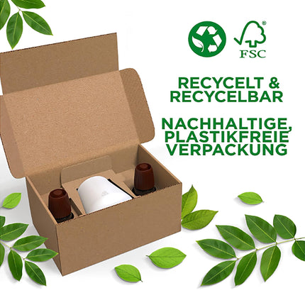 Air Wick Aroma eļļas pudeļu sākuma komplekts - difuzors ar 2 uzpildēm - aromterapija - aromāts: nomierinoša roze - ziedu telpas aromāts ar ēteriskajām eļļām - 2 x 20 ml eļļas + ierīce baltā krāsā