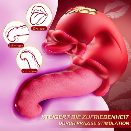 Vibrācijas mēles vibrators sievietēm, seksa rotaļlieta sievietēm, 3 vienā vibratoru komplekts sieviešu klitoram ar 10 šūpošanās režīma seksa rotaļlietām, seksa rotaļlietas sievietēm, solo vibratori, seksa rotaļlietu komplekts sievietēm