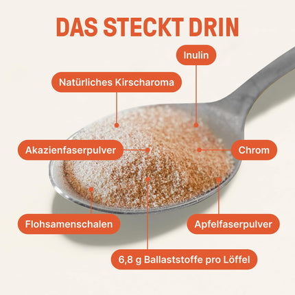 BRAINEFFECT DAILY FIBER - Šķiedrvielu dzēriens ar 9 šķiedrvielu avotiem gremošanai un apetītes veicināšanai - Inavea™ Mix ar psyllium sēklām, vitamīniem un citām vielām - Bez cukura - 330 g (30 porcijas)
