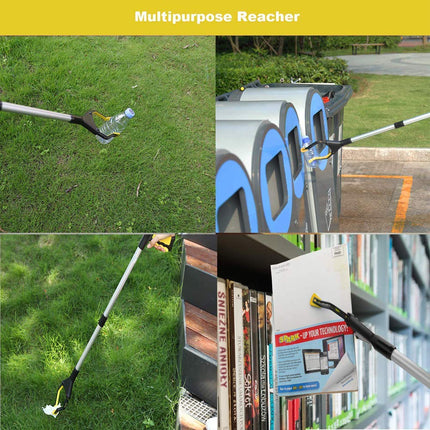 Amrsptte salokāms satvērējs senioriem, instruments ar magnētiskiem uzgaļiem, alumīnijs, 81 cm/32 collu garš, ar regulējamu roku atkritumu izvešanai un savākšanai (dzeltens)