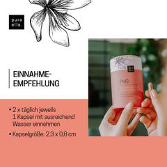 Pure Ella Vital uzturvielu komplekss sievietēm - satur vijoles ogas, aveņu mēli, safrānu, C vitamīnu, B6 vitamīnu un cinku - periodam pirms menstruācijām - dabīgs, bez hormoniem, vegāns - 60 kapsulas