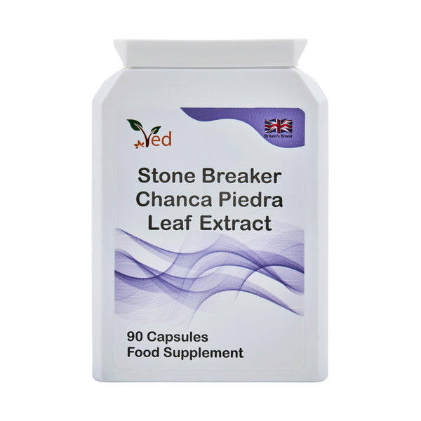 Ved Stone Breaker, Chanca Piedra lapu ekstrakts 1500 mg, nieru un aknu atbalstam, šķīdināšanai, skalošanai un attīrīšanai, 90 kapsulas (30 dienu piegāde)