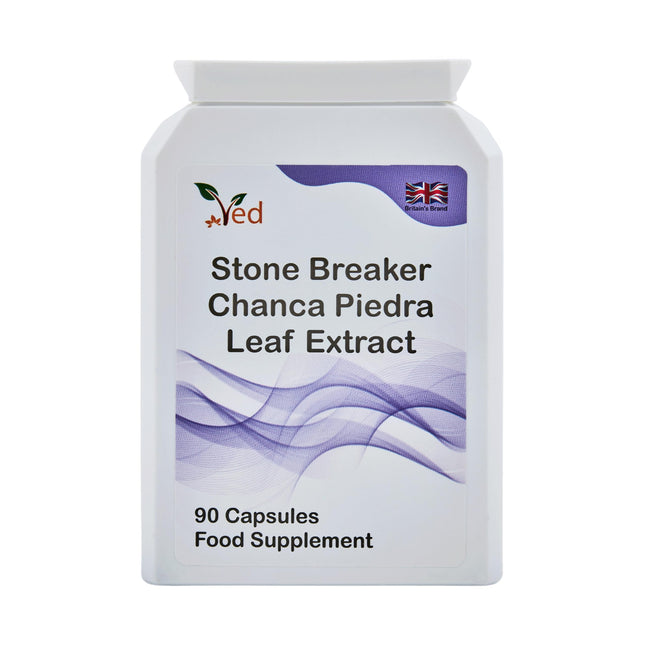 Ved Stone Breaker, Chanca Piedra lapu ekstrakts 1500 mg, nieru un aknu atbalstam, šķīdināšanai, skalošanai un attīrīšanai, 90 kapsulas (30 dienu piegāde)