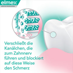 elmex zobu pasta jutīgai ādai Professional Repair &amp; Prevent 2x75ml – medicīniska zobu tīrīšana tūlītējai*, ilgstošai aizsardzībai – novērš smaganu atkāpšanos un jaunu sāpju rašanos