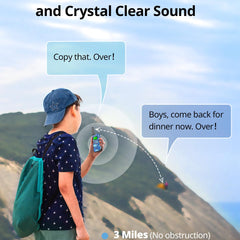 Inspireyes Walkie Talkie Kids uzlādējama rācija, 48 stundu darba laiks, 8 kanālu divvirzienu radio, dāvanas zēniem un meitenēm, pārgājieni un kempings brīvā dabā, 3–12 gadus veca rotaļlieta