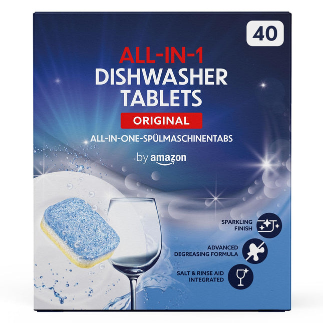 Amazon - universālās trauku mazgājamās mašīnas tabletes, 40 tabletes