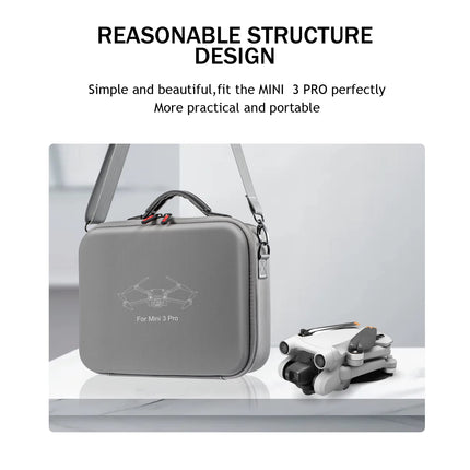 xocome DJI Mini 3 PRO rokassomas un plecu somas organizators DJI Mini 3 Pro dronu aksesuāriem - pārnēsājama cieta rokassoma (DJI RC ar ekrāna tālvadības pulti)