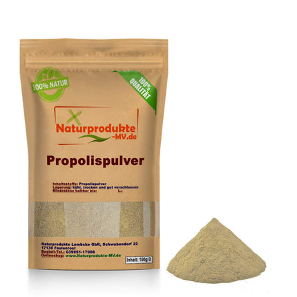 Svaigs, attīrīts propolisa pulveris (100 g) bez vaska satura, propolisa ekstrakta pulveris