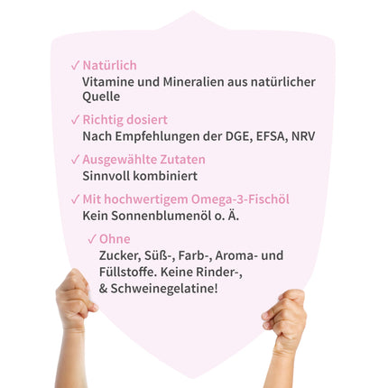 Premium Omega-3 kapsulas – mammai un mazulim – 293 mg DHA un 173 mg EPA – pirms, grūtniecības laikā un pēc tās – drošas un svaigas Omega-3 – viegli lietojamas – 90 mini kapsulas