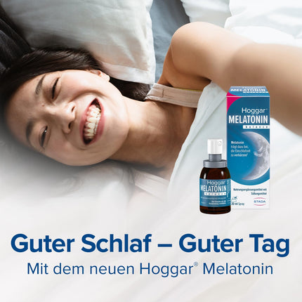 Hoggar MELATONIN balance - Miega aerosols - Uztura bagātinātājs ar melatonīnu, lai saīsinātu aizmigšanas laiku un cīnītos pret laika joslu nobīdi - ar B6 vitamīnu - 20 ml aerosols