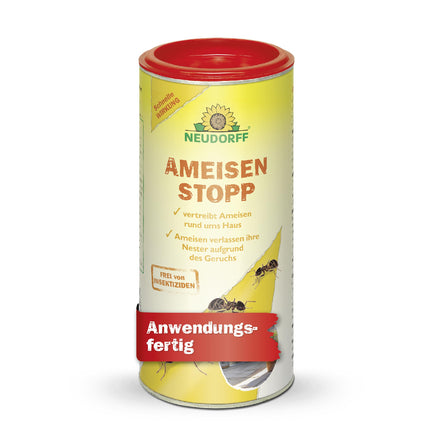 Neudorff AmeisenStopp – Gatavs lietošanai skudru pakaiši ātri padzen skudras no celiņiem un pūžņiem ap māju, bez insekticīdiem, 200 g, balts