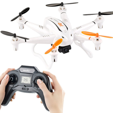 Simulus drons ar kameru: kompakts profesionāls heksakopters GH-6.cam ar 720p HD kameru (video drons, kameras tālvadības heksakopters, tālvadības rotaļlieta)