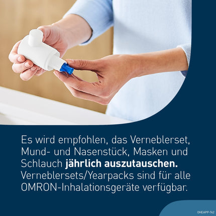 OMRON X105 uzlabots universāls inhalators bērniem un pieaugušajiem, “Good” Stiftung Warentest 12/24, jaudīgs inhalators akūtu un hronisku elpceļu slimību ārstēšanai; augstas kvalitātes aksesuāri