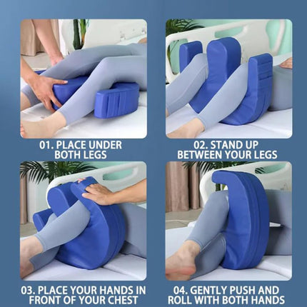 Elderly Anti-Pressure Easy Roller Pillow, Patient Drehen Gerät U-förmigen Kissen, Drehvorrichtung für Patienten, Patientenwender, Bettumdrehhilfe Mehrzweck-Umdrehhilfe für ältere Menschen (Blau)